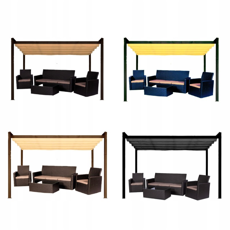 Rooma rulood, sissetõmmatav varikatus, 245 cm x 660 cm