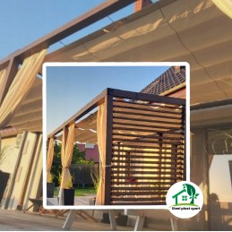 Roman blind awning sliding 245 cm x 660 cm