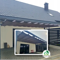 Roman blind awning sliding 245 cm x 660 cm