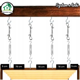 Roman blind awning sliding 245 cm x 660 cm