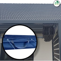 Roman blind awning sliding 245 cm x 660 cm