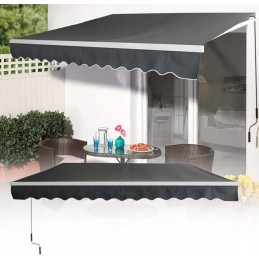 Terrassimarkiis tumehall polüesterkangas ühenduskohaga 3,6 x 3 m