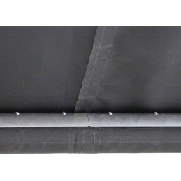 Patio markīze tumši pelēks poliestera audums ar savienojumu 3,6 x 3 m