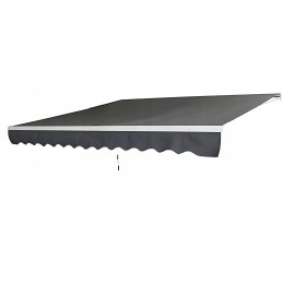 Terrace Awning Dark Gray Polyester Fabric with Joint 3.6 x 3 m