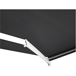 Terrace Awning Dark Gray Polyester Fabric with Joint 3.6 x 3 m