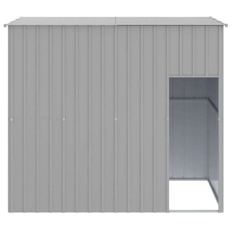 vidaXL koertemaja katusega helehall 214x153x181 cm teras