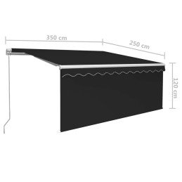 Välimarkiis 350x250 antratsiit/valge LED UV