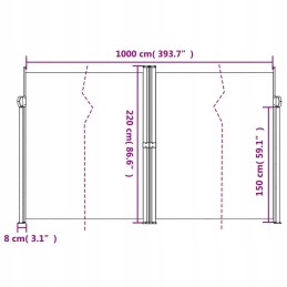 SĀNU MARĶĪTES RĪKOJAMS PĀRSEDZĒJS TERASES BALKONA DĀRZAM 220x1000 cm