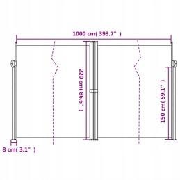 SĀNU MARĶĪTES RĪKOJAMS PĀRSEDZĒJS TERASES BALKONA DĀRZAM 220x1000 cm