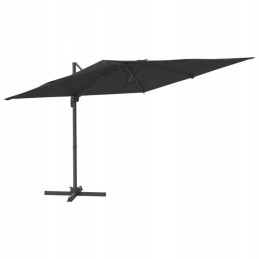 Rippuv vihmavari LED-iga, must, 400x300 cm