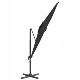 Rippuv vihmavari LED-iga, must, 400x300 cm