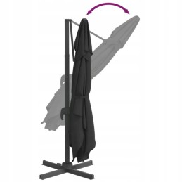 Rippuv vihmavari LED-iga, must, 400x300 cm
