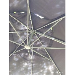 Rippuv vihmavari LED-iga, must, 400x300 cm