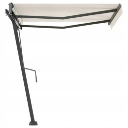 vidaXL Brīvi stāvoša Manual Retractable Markīze 300x250 cm Krēms