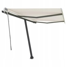 vidaXL Brīvi stāvoša Manual Retractable Markīze 300x250 cm Krēms