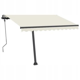 vidaXL Eraldiseisev Manual Sissetõmmatav Markiis 300x250 cm Kreem