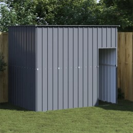 Roofed dog house, universal, steel, anthracite, 214x153x181 cm