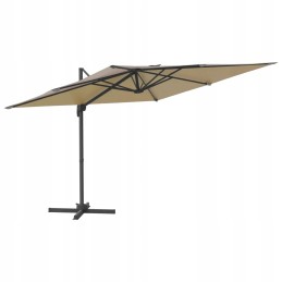 Hanging umbrella 400x300 cm, taupe, polyester