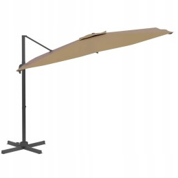 Hanging umbrella 400x300 cm, taupe, polyester
