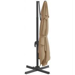 Hanging umbrella 400x300 cm, taupe, polyester