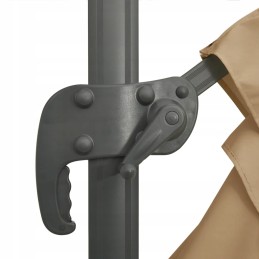 Hanging umbrella 400x300 cm, taupe, polyester