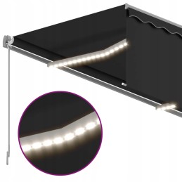 Āra alumīnija markīze ar LED apgaismojumu, 3,5x2,5m