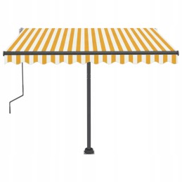 Alumiiniumist aiamarkiis 300x250 cm - kollane ja valge