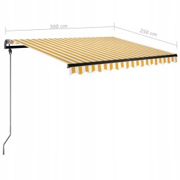Alumiiniumist aiamarkiis 300x250 cm - kollane ja valge