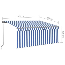 Manuāli izvelkama nojume ar toņu aizkaru un LED, 3x2,5 m