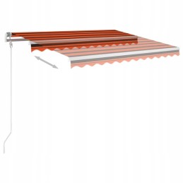 Ar roku velmēta nojume ar stabiem, 3x2,5 m, oranža/brūna
