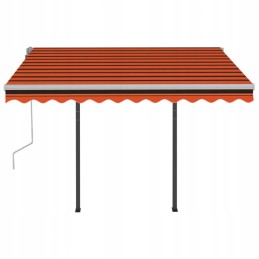 Ar roku velmēta nojume ar stabiem, 3x2,5 m, oranža/brūna
