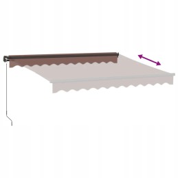 BALKONA TERASES MARĶĪTE Terase Izvelkama LED, brūna, 300x250 cm