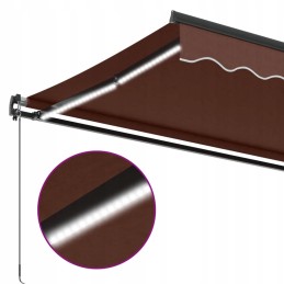 RÕDU TERASSI markiis Terrass Sissetõmmatav LED, pruun, 300x250 cm