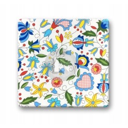Cover for square stool with collar - Kashubian