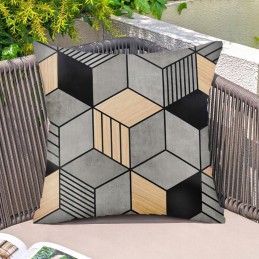 Padjapüür 45x45 aiapadjale, terrassile, rõdule, pehmed, mustad lehed