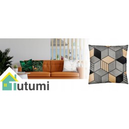 Padjapüür 45x45 aiapadjale, terrassile, rõdule, pehmed, mustad lehed