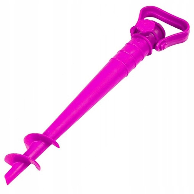 Auger screw base for umbrella pink