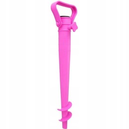 Auger screw base for umbrella pink