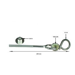 Swing hook m10x180 + thimble and hook