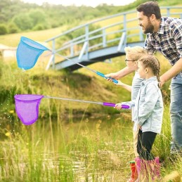 Tinklas drugeliams, vabzdžiams, žuvims, vaikams, teleskopinis tinklelis baseinui