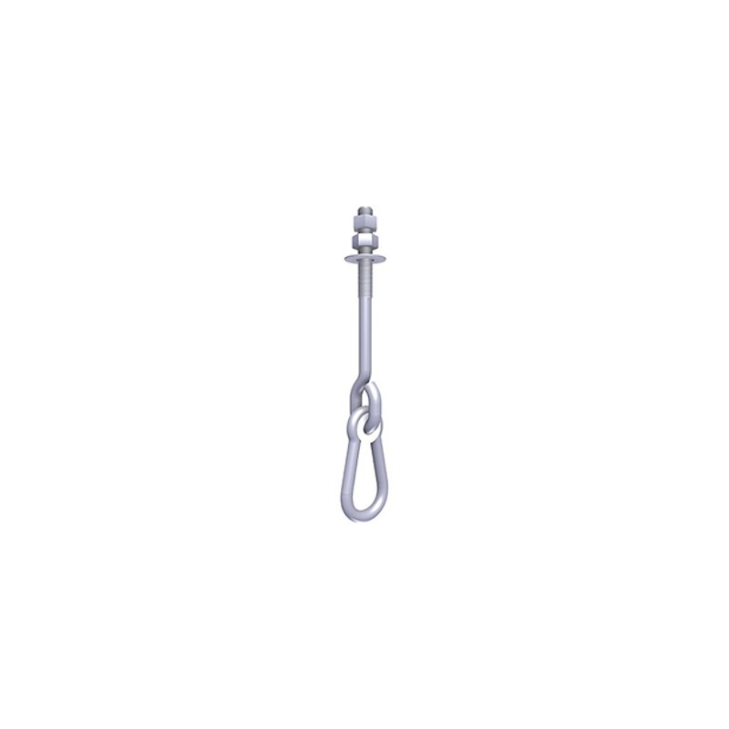 Swing hook, m10x190, snap hook, catch