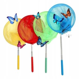 Tinklas drugeliams, vabzdžiams, žuvims, vaikams, teleskopinis tinklelis baseinui