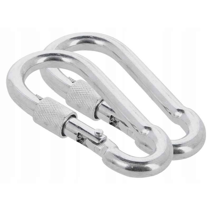 Nils set of 2x steel tourist carabiner strength up to 500 kg