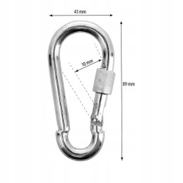 Nils set of 2x steel tourist carabiner strength up to 500 kg