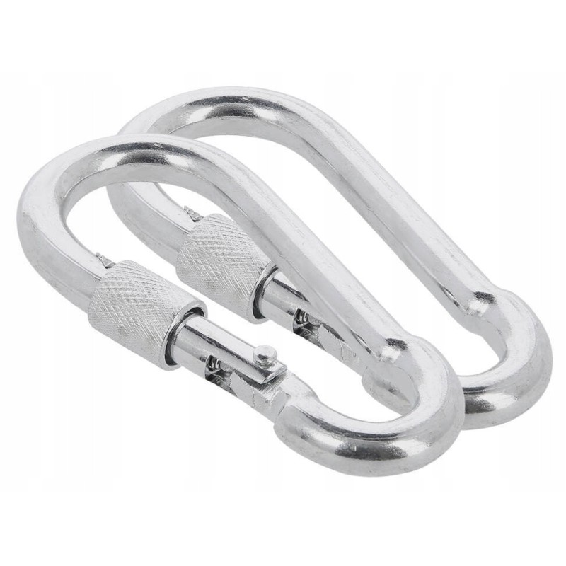 Nils set of 2x steel tourist carabiner load capacity 500 kg