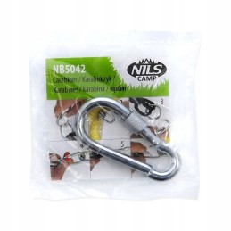 Nils set of 2x steel tourist carabiner load capacity 500 kg