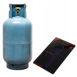 Gas level indicator in a reusable magnet cylinder for propane butane