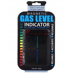 Gas level indicator in a reusable magnet cylinder for propane butane