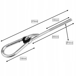 M12 siūbavimo kablys, tvirtinimas su karabinu