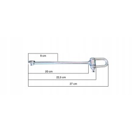 Sūpynių kablys su m10 apkabu, sertifikuotas tvirtinimas